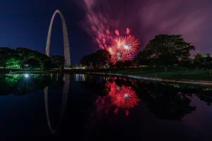 RV camping near the Gateway Arch
